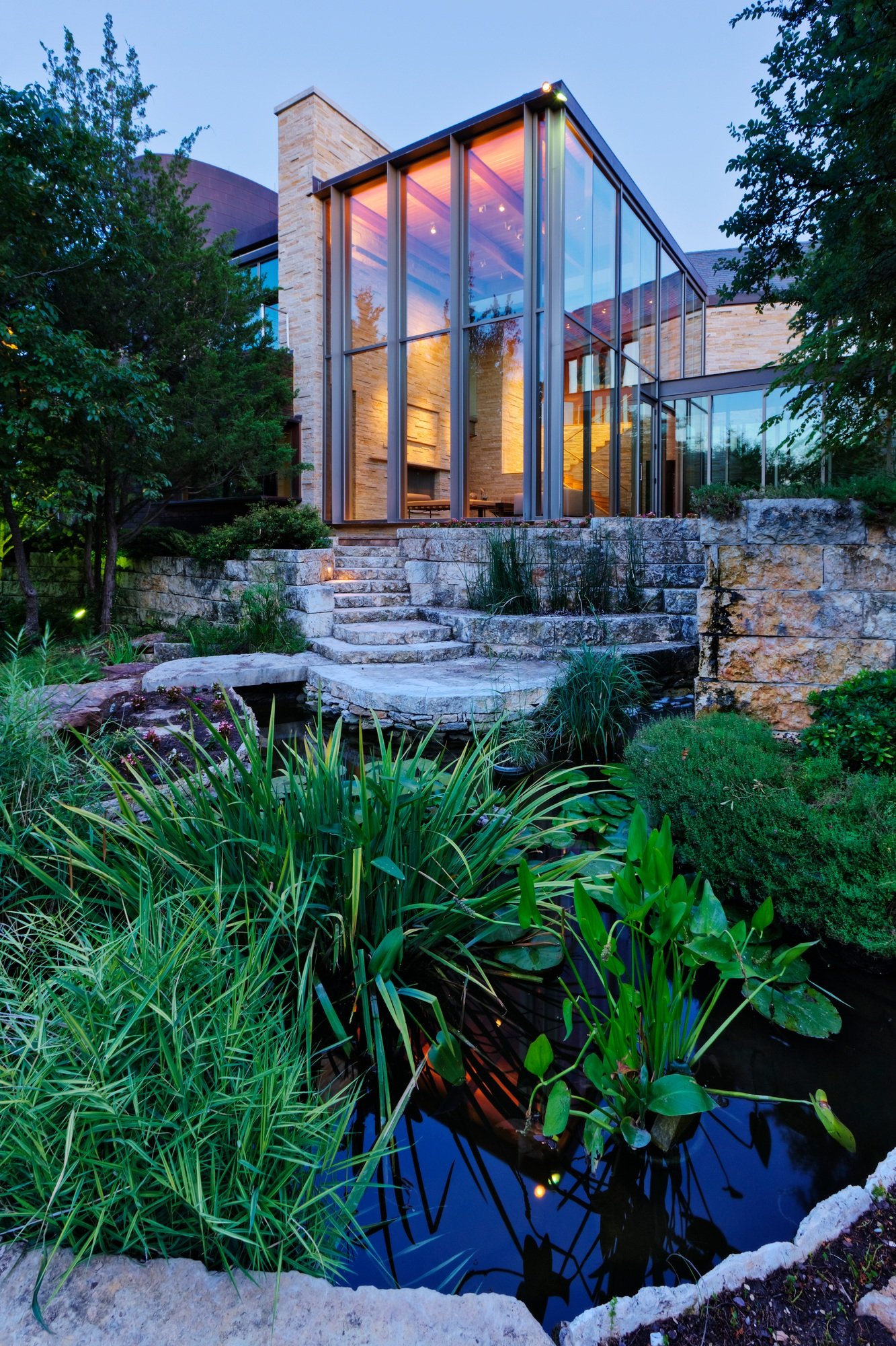 Luxury Home Garden and Pond